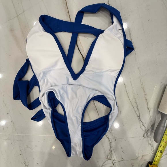 Amiani blue swimsuit NWOT - Picture 9 of 9